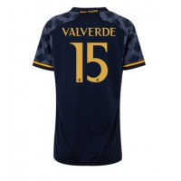 Real Madrid Federico Valverde #15 Bortatröja Kvinnor 2023-24 Korta ärmar